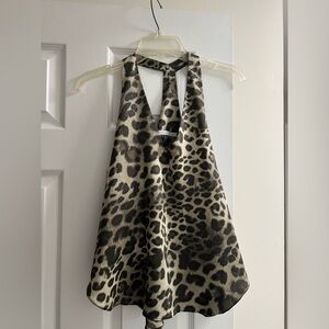 Leopard dressy top, NWOT
